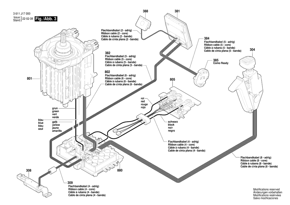 Diagram 3 Diagram and Parts List for 3 611 J17 110 Bosch Hammer Drill