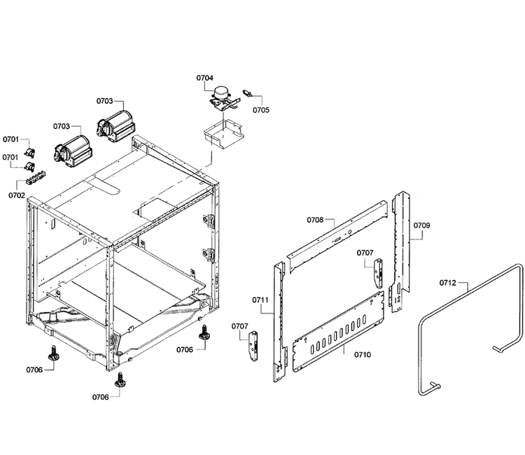Cabinet Assy Diagram and Parts List for PRD304GHU 05 Thermador Range