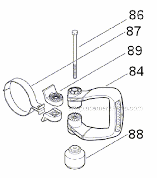 Page B Diagram and Parts List for 3611C35010 Bosch Demolition Hammer