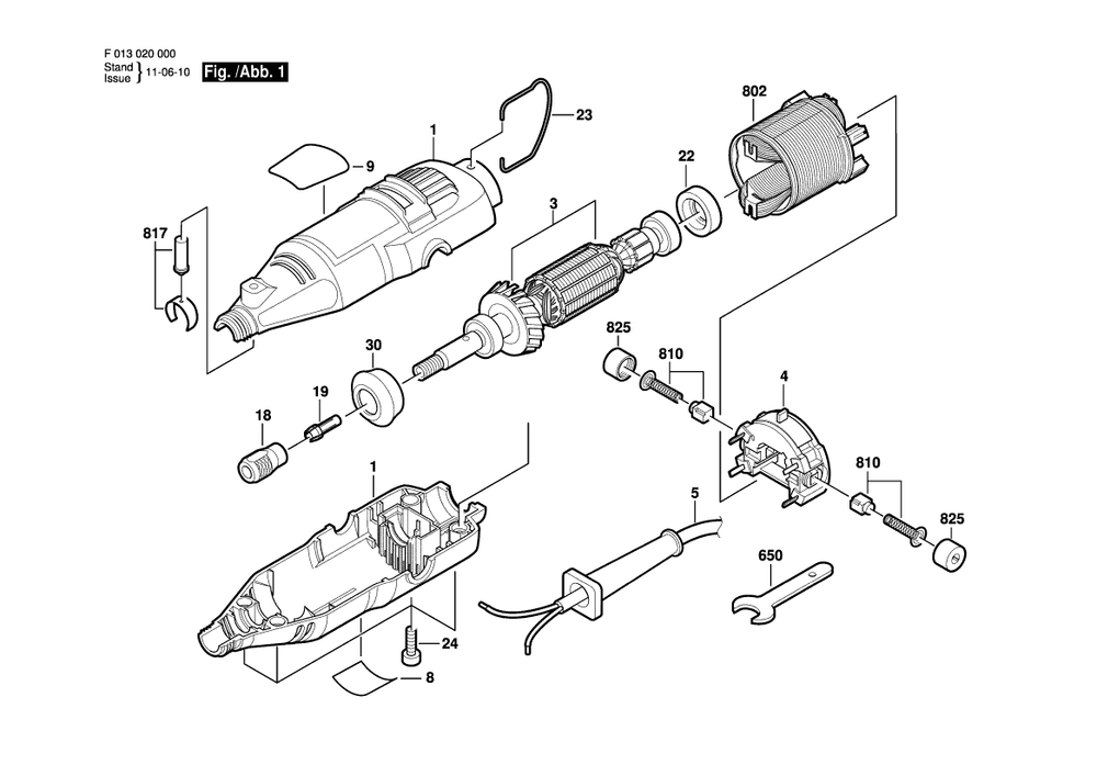 Diagram Diagram and Parts List for F 013 030 005 Bosch Router