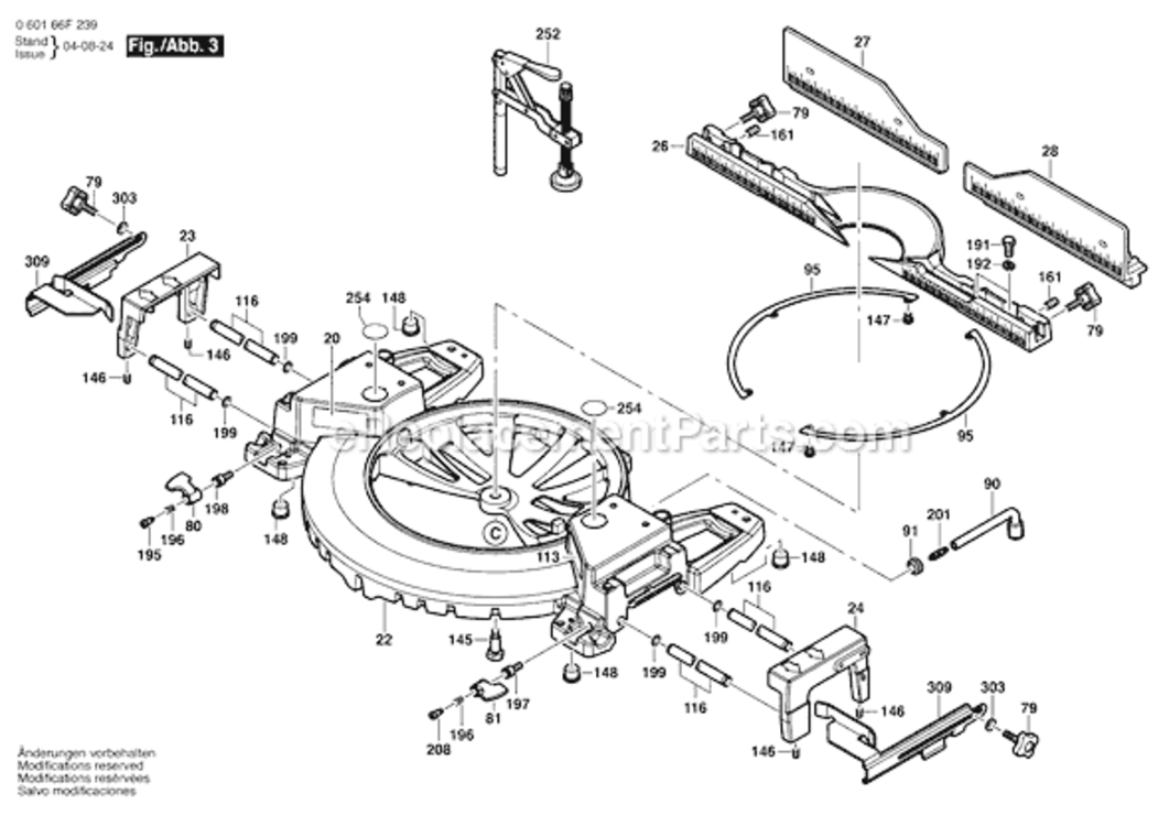 Page C Diagram and Parts List for 060166F239 Bosch