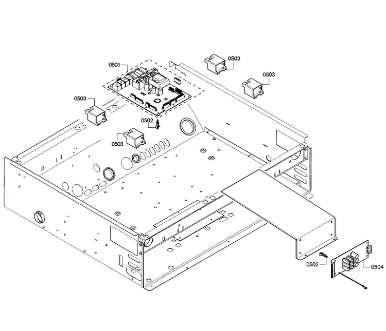 Pcb's Layout Diagram and Parts List for PRD304GHU 05 Thermador Range