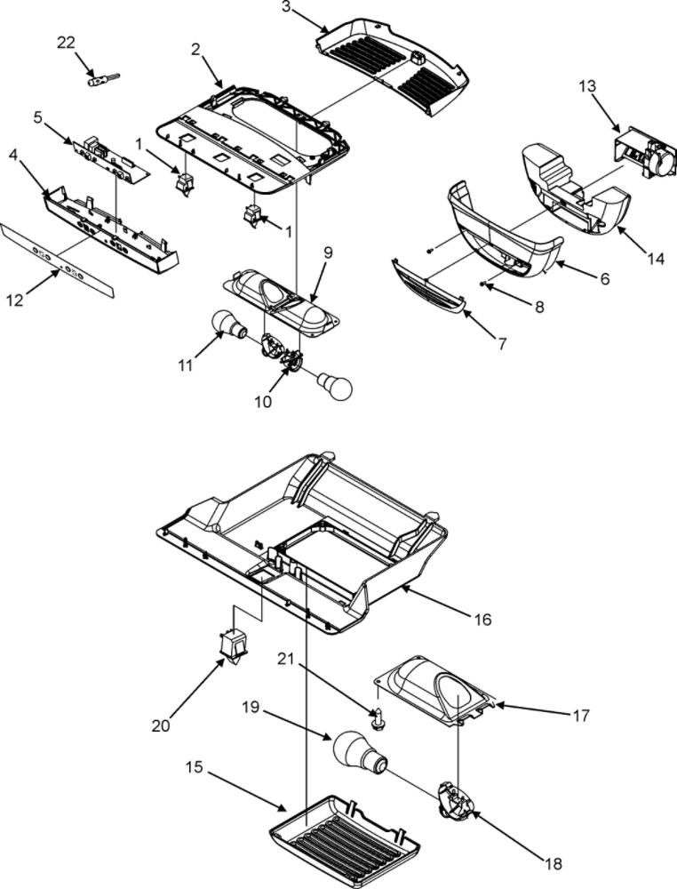 Controls Diagram and Parts List for RY4951  Gaggenau Refrigerator