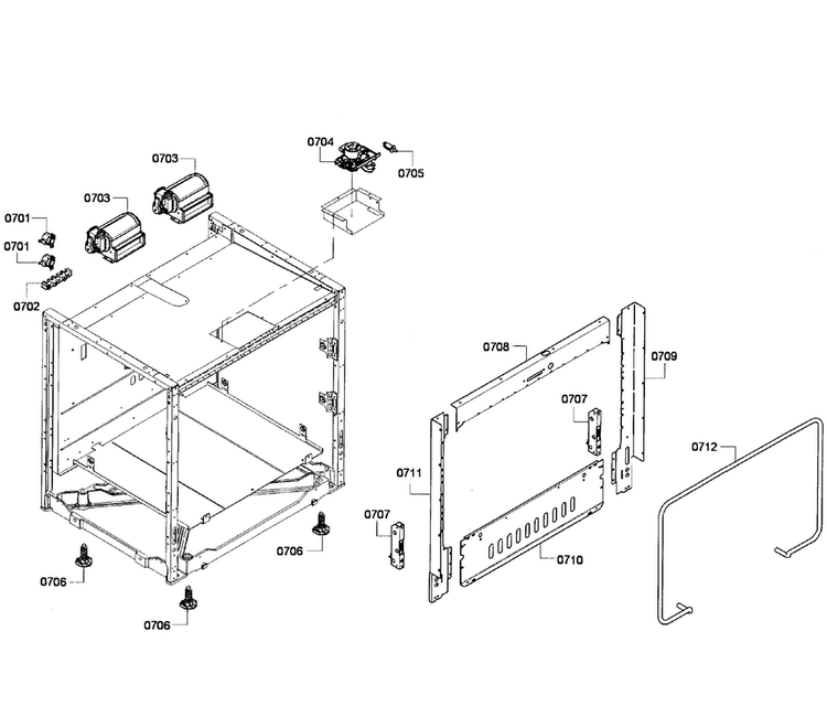 Cabinet Assy Diagram and Parts List for PRD304GHU 03 Thermador Range