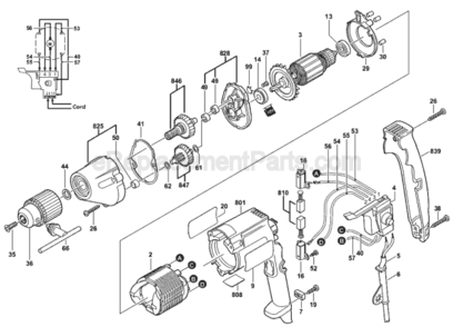 Part Location Diagram of 2603410048 Bosch Tool THREADED-FURROW SCREW