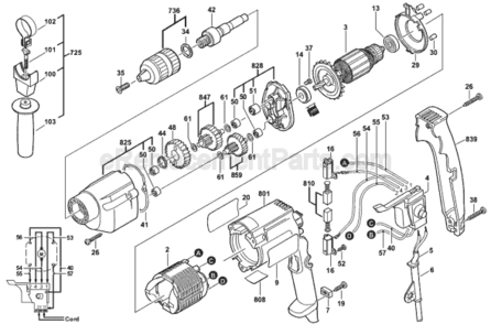 Part Location Diagram of 2600914010 Bosch Tool NEEDLE BUSHING