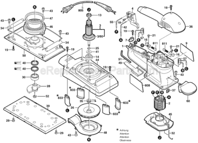 Part Location Diagram of 1610905025 Bosch Tool BALL BEARING