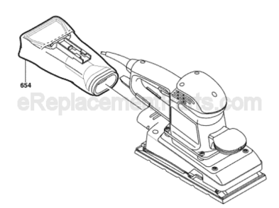 Part Location Diagram of 1600A020YJ Bosch Tool MICROFILTER DUST CANISTER
