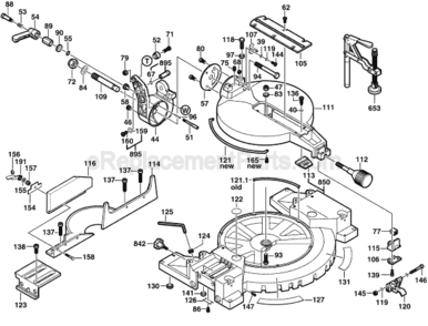 Part Location Diagram of 2610967449 Bosch Tool SAW TABLE