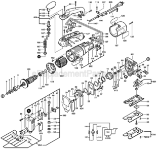 Part Location Diagram of 2608040070 Bosch Tool ROTARY HANDLE