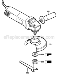 Page B Diagram and Parts List for 0601800039 Bosch Angle Grinder