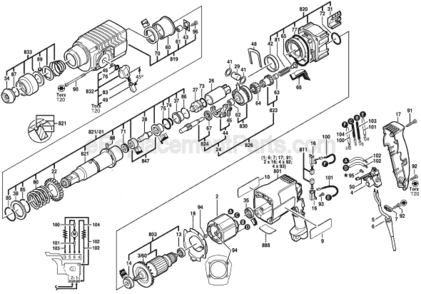 Part Location Diagram of 1614611009 Bosch Tool COMPRESSION SPRING