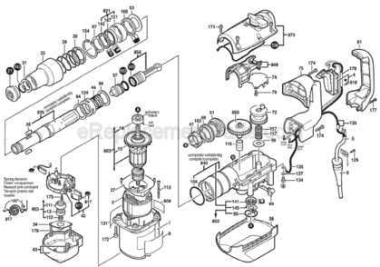 Page A Diagram and Parts List for 0611240039 Bosch
