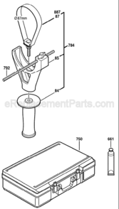 Page B Diagram and Parts List for 0611245739 Bosch Demolition Hammer