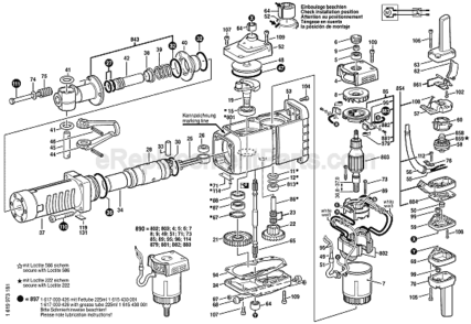 Part Location Diagram of 1600A00C0N Bosch Tool HOOD