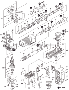Page A Diagram and Parts List for 0611316739 Bosch Demolition Hammer