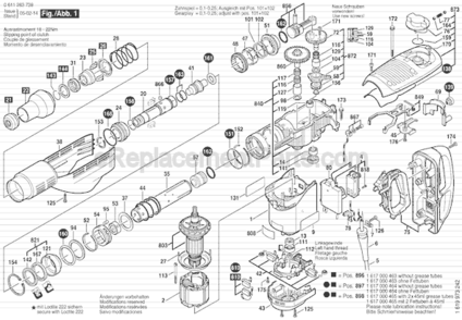 Part Location Diagram of 1613435029 Bosch Tool SCREW