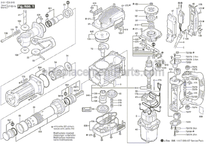 Part Location Diagram of 1614614006 Bosch Tool COMPRESSION SPRING