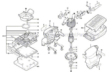 Page A Diagram and Parts List for  Bosch Sander Polisher