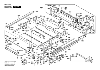Part Location Diagram of 1619PA5719 Bosch Table Top
