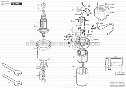 Page A Diagram and Parts List for 0601617639 Bosch Router