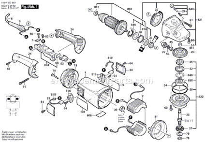 Part Location Diagram of 1607000704 Bosch Tool ON-OFF SWITCH