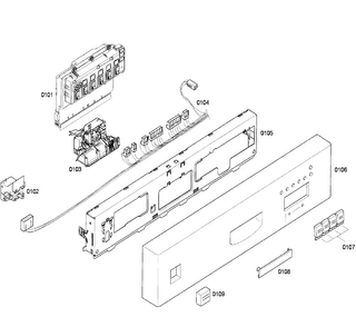 Control Panel Diagram and Parts List for SHU43C02UC 22 Bosch Dishwasher