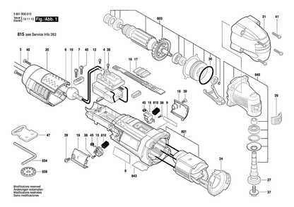 Part Location Diagram of 3602311050 Bosch Tool KEY HOLDER