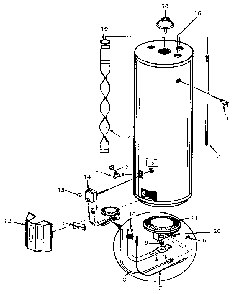 Replacement Parts Diagram and Parts List for 153335200  Kenmore Water Heater