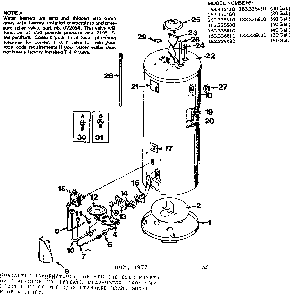Replacement Parts Diagram and Parts List for 153336011  Kenmore Water Heater