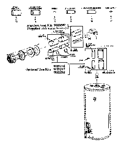 Vent Kit Diagram and Parts List for 153334413  Kenmore Water Heater