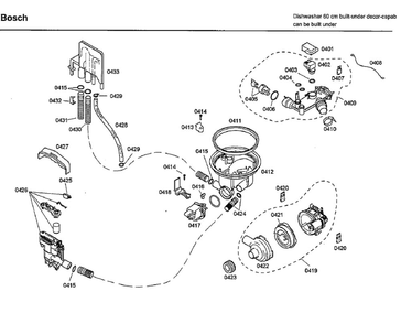 Pump Diagram and Parts List for SHU33A06UC 22 Bosch Dishwasher
