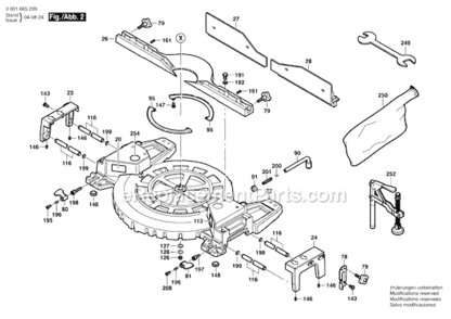 Page B Diagram and Parts List for 0601665239 Bosch