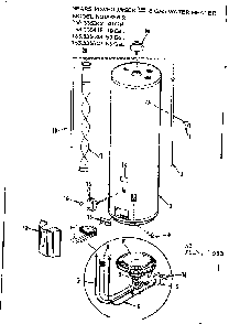 Replacement Parts Diagram and Parts List for 153335642  Kenmore Water Heater