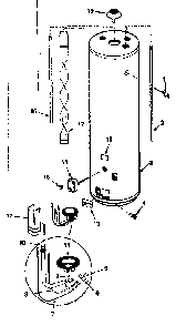 Replacement Parts Diagram and Parts List for 153334372  Kenmore Water Heater