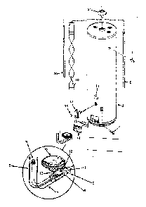 Replacement Parts Diagram and Parts List for 153334373  Kenmore Water Heater