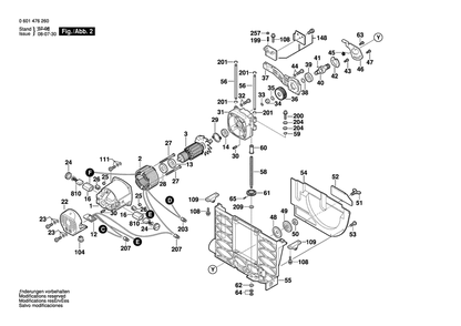 Page B Diagram and Parts List for 0601476260 Bosch Table Saw