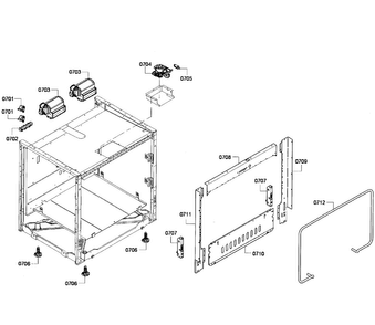 Cabinet Assy Diagram and Parts List for PRD304GHU 03 Thermador Range