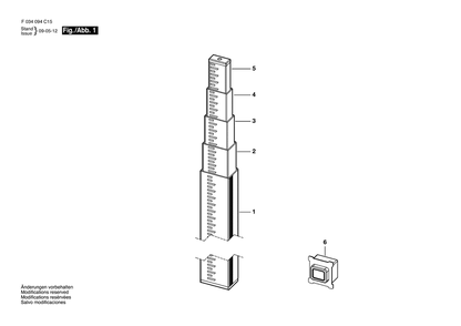 Part Location Diagram of 2610A03923 Bosch Tool 5TH SECTION$ 06-916C (TOP) INC