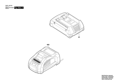 Page 2 Diagram and Parts List for 3601JJ2210 Bosch Wrench