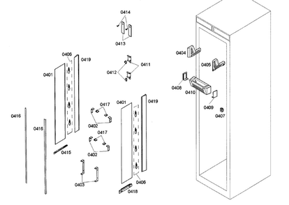 Lighting Diagram and Parts List for T24IR70NSP 27 Thermador Refrigerator