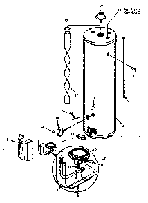 Replacement Parts/153.335621 Diagram and Parts List for 153335870  Kenmore Water Heater
