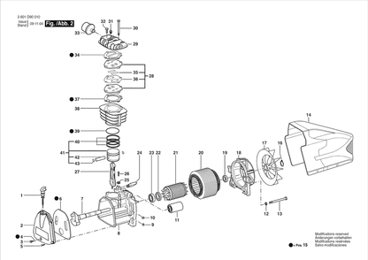 Diagram 2 Diagram and Parts List for CET3-10 3 601 D90 010 Bosch Compressor