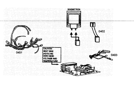 Wiring Diagram and Parts List for  Thermador Microwave
