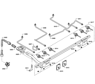 Manifold Assy Diagram and Parts List for PRD366GHU 09 Thermador Range