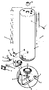 Replacement Parts Diagram and Parts List for 153333411  Kenmore Water Heater