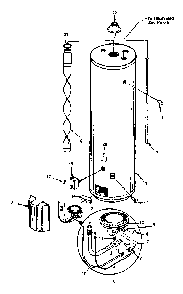 Replacement Parts Diagram and Parts List for 153332570  Kenmore Water Heater