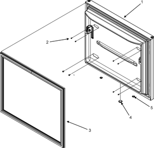 Freezer Door Diagram and Parts List for RY4951  Gaggenau Refrigerator