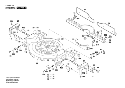 Part Location Diagram of 2610022501 Bosch Tool PARALLEL-GUIDE