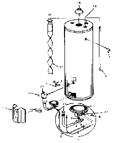 Replacement Parts Diagram and Parts List for 153335951  Kenmore Water Heater